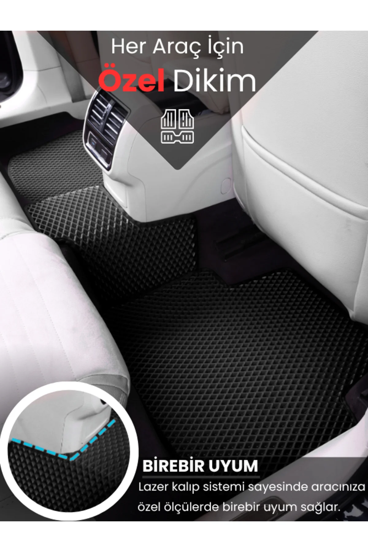 MERCEDES-BENZ-S SERİSİ-W221-(2006-2013) İÇİN EVA İÇ PASPAS TAKIMI (METAL TOPUKLUK DAHİL)