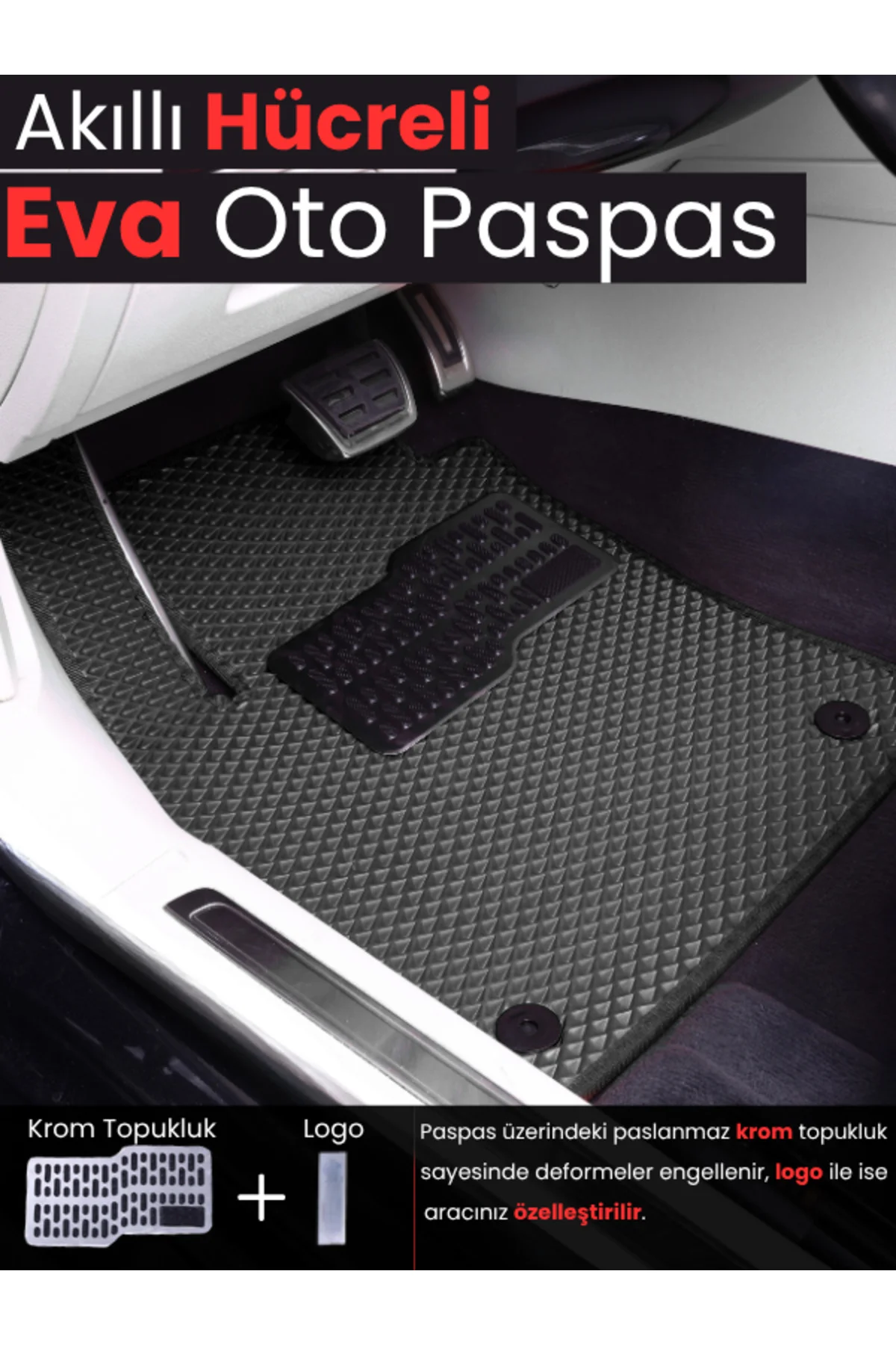 OPEL-CROSSLAND-(2020-2025) İÇİN EVA İÇ PASPAS TAKIMI (METAL TOPUKLUK DAHİL)