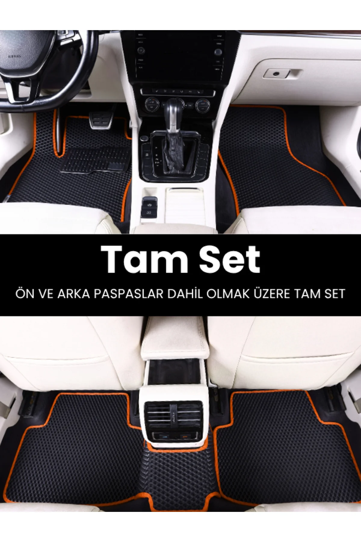 VOLKSWAGEN-AMAROK-(2010-2022) İÇİN EVA İÇ PASPAS TAKIMI (METAL TOPUKLUK DAHİL)