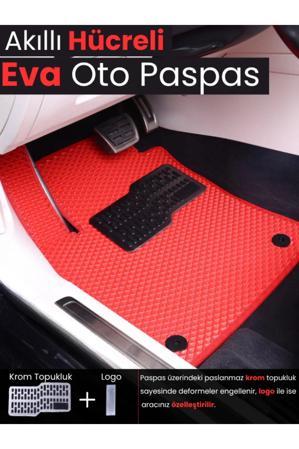 FORD-FOCUS 4-HATCHBACK-(2019-2024) İÇİN EVA FUL PASPAS TAKIMI (METAL TOPUKLUK DAHİL)